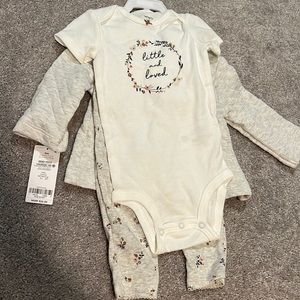 Carter’s Cardigan, Pants and Onesie Set